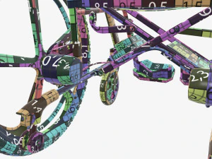 Silla de ruedas h&iacute;brida manual y el&eacute;ctrica Modelo 3D