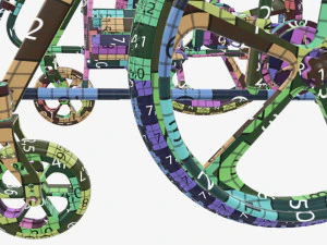 Silla de ruedas h&iacute;brida manual y el&eacute;ctrica Modelo 3D