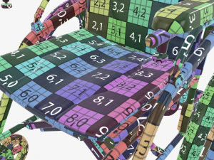 Silla de ruedas h&iacute;brida manual y el&eacute;ctrica Modelo 3D