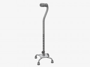 Large quad cane Modelo 3D