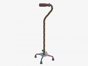 Large quad cane Modelo 3D