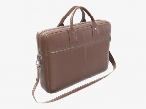 Leather laptop briefcase shoulder travel bag handbag 01 Modelo 3D
