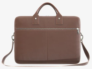 Leather laptop briefcase shoulder travel bag handbag 01 3D Model