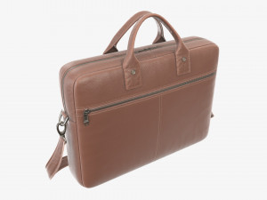 Leather laptop briefcase shoulder travel bag handbag 01 3D मॉडल