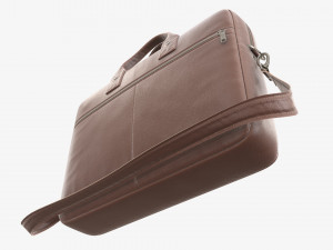 Leather laptop briefcase shoulder travel bag handbag 01 3D मॉडल