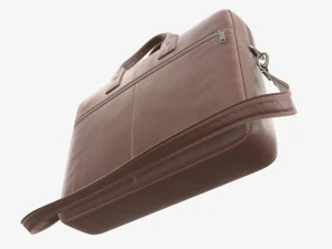 Leather laptop briefcase shoulder travel bag handbag 01 3D Model