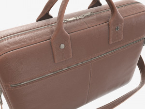 Leather laptop briefcase shoulder travel bag handbag 01 3D मॉडल