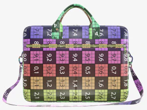 Leather laptop briefcase shoulder travel bag handbag 01 3D Model
