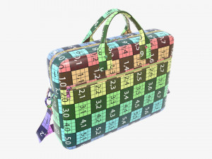 Leather laptop briefcase shoulder travel bag handbag 01 3D मॉडल