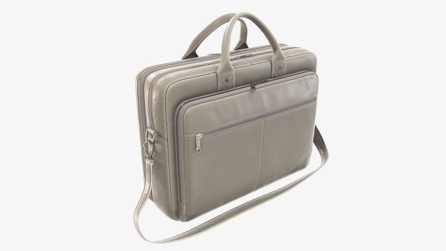 Leather laptop briefcase shoulder travel bag handbag 02 Modello 3D .c4d .max .obj .3ds .fbx .stl .blend 