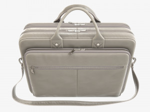 Leather laptop briefcase shoulder travel bag handbag 02 Modello 3D