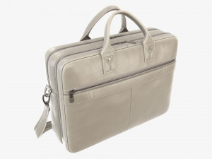 Leather laptop briefcase shoulder travel bag handbag 02 Modello 3D