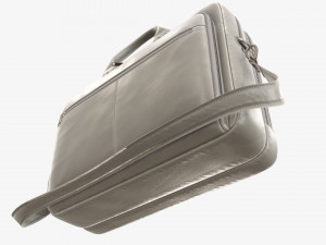 Leather laptop briefcase shoulder travel bag handbag 02 Modello 3D