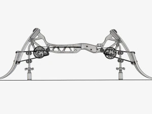 लीवर क्रिया यौगिक धनुष 3D मॉडल