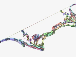 लीवर क्रिया यौगिक धनुष 3D मॉडल