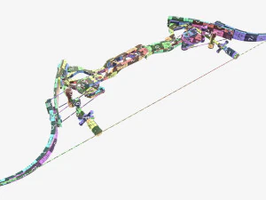 लीवर क्रिया यौगिक धनुष 3D मॉडल