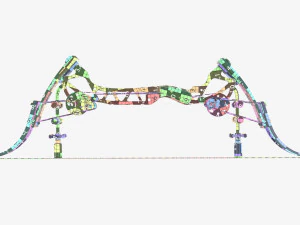 लीवर क्रिया यौगिक धनुष 3D मॉडल