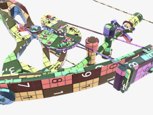 लीवर क्रिया यौगिक धनुष 3D मॉडल