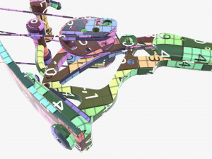 Lever action compound bow 3D 모델