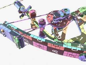 लीवर क्रिया यौगिक धनुष 3D मॉडल