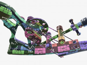Lever action compound bow 3D 모델