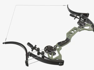 Lever action compound bow drawn 3D Model