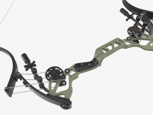 Lever action compound bow drawn Modelo 3D