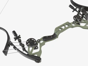 Lever action compound bow drawn 3D Model