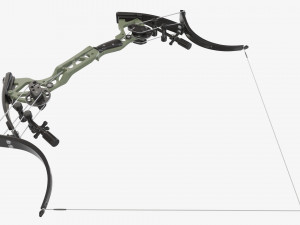 Lever action compound bow drawn Modelo 3D