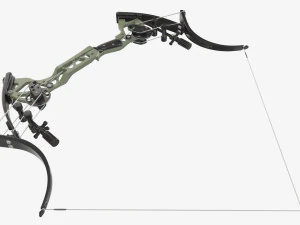 Lever action compound bow drawn 3D Model
