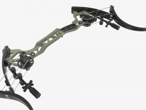 Lever action compound bow drawn Modelo 3D