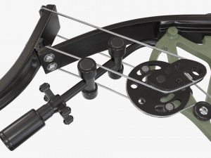Lever action compound bow drawn Modelo 3D