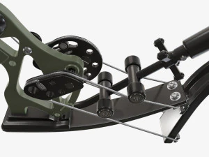 Lever action compound bow drawn 3D Model