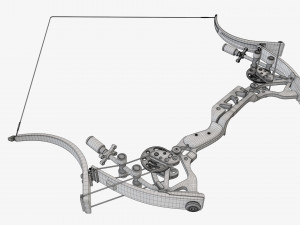 Lever action compound bow drawn Modelo 3D
