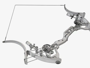 Lever action compound bow drawn 3D Model