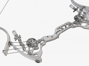 Lever action compound bow drawn Modelo 3D