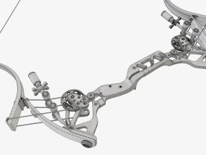 Lever action compound bow drawn 3D Model