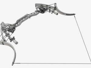 Lever action compound bow drawn Modelo 3D