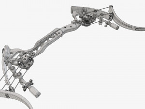 Lever action compound bow drawn Modelo 3D