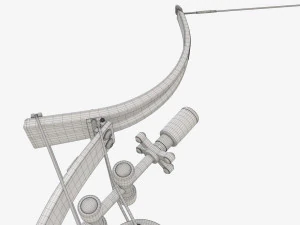 Lever action compound bow drawn 3D Model