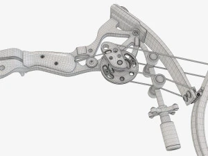 Lever action compound bow drawn 3D Model