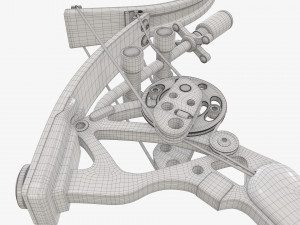 Lever action compound bow drawn Modelo 3D
