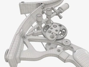 Lever action compound bow drawn 3D Model