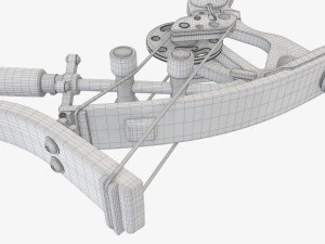 Lever action compound bow drawn 3D Model