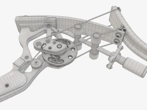 Lever action compound bow drawn 3D Model