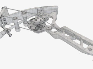 Lever action compound bow drawn 3D Model