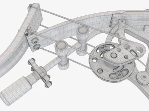 Lever action compound bow drawn 3D Model