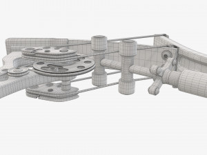 Lever action compound bow drawn Modelo 3D