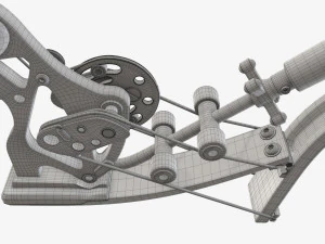 Lever action compound bow drawn 3D Model