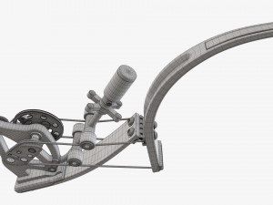 Lever action compound bow drawn Modelo 3D